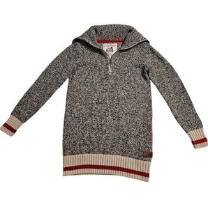 Roots Cabin Quarter Zip Cotton Blend Sweater, XS